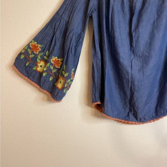 Ivy Jane Floral Embroidered Blouse Size Ex Small - Picture 3 of 11